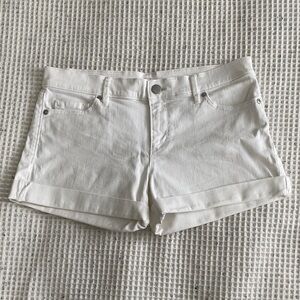 LOFT White Denim Jean Shorts